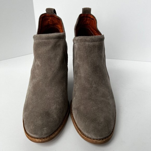 JEFFREY CAMPBELL Gray Taupe Suede Boho Ankle Boots Booties - Picture 2 of 12